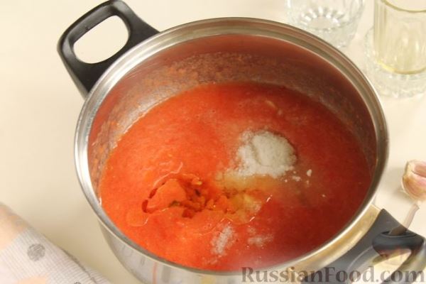 Маринованная цветная капуста в томатном соусе (на зиму)