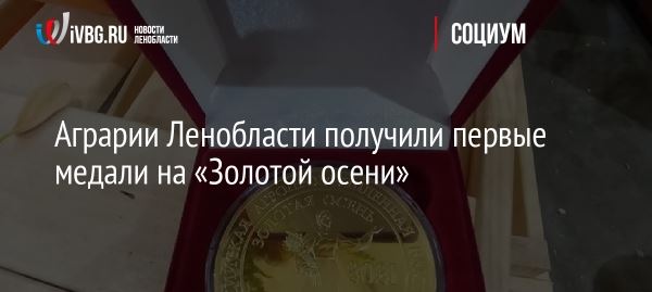 Аграрии Ленобласти получили первые медали на «Золотой осени»